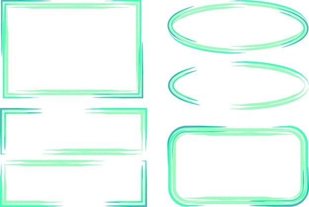 mint color marker frames set