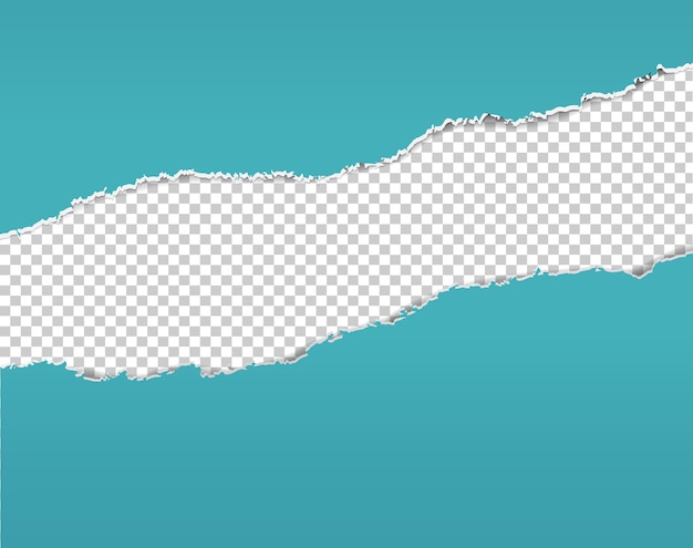 Mint Ripped Paper With Transparent Background