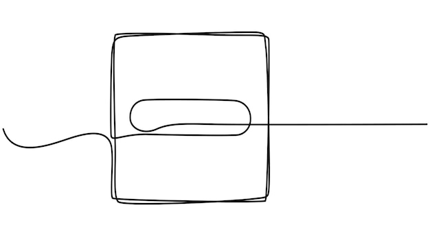 Minus icon line continuous drawing vector One line Minus icon vector background MInus icon