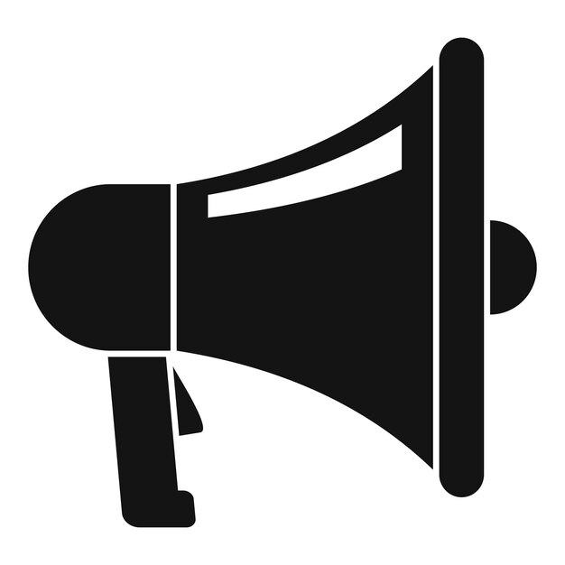 Mission megaphone icon Simple illustration of mission megaphone vector icon for web design isolated