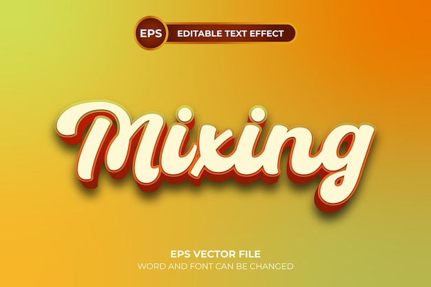 mixing editable text effect template