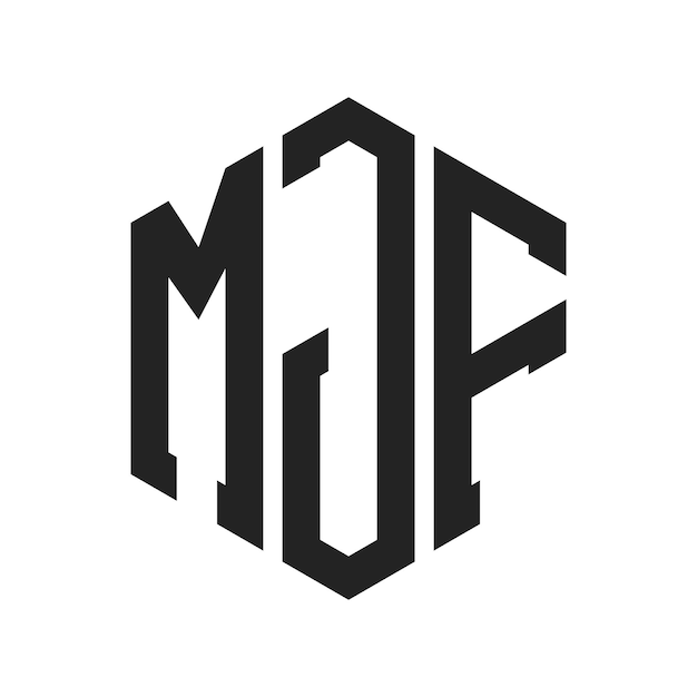 MJF Logo Design Initial Letter MJF Monogram Logo using Hexagon shape