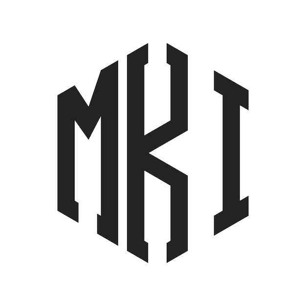 MKI Logo Design Initial Letter MKI Monogram Logo using Hexagon shape