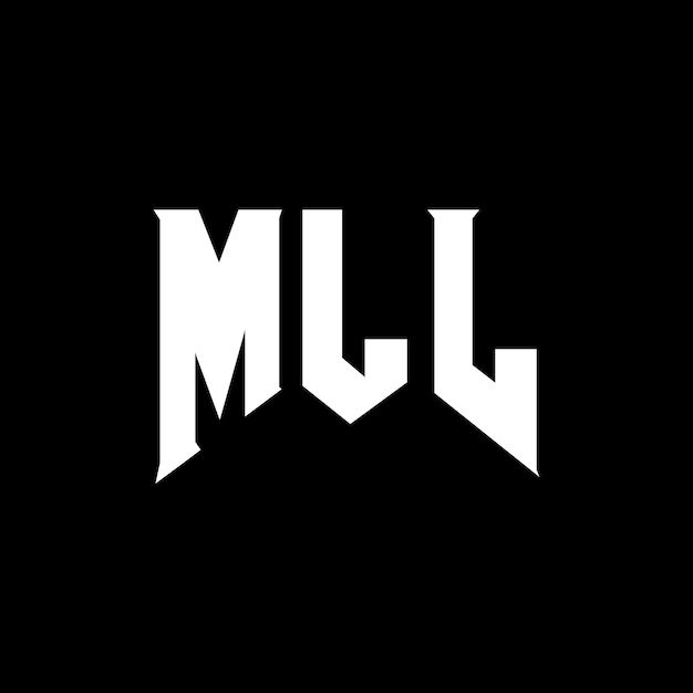 MLL letter logo design for technology company MLL logo design black and white color combination MLL logo MLL vector MLL design MLL icon MLL alphabet MLL typography logo design