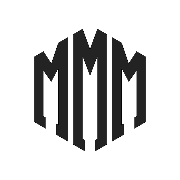 MMM Logo Design Initial Letter MMM Monogram Logo using Hexagon shape