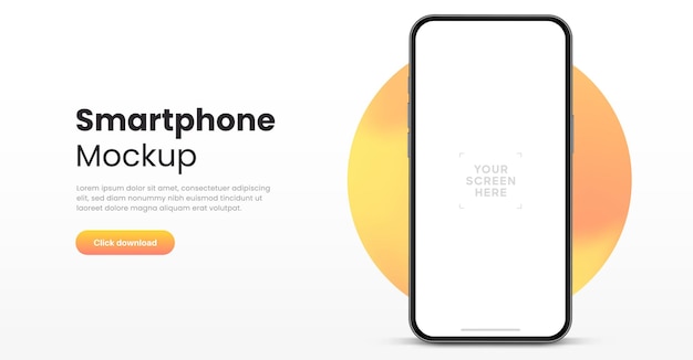 Mobil uygulamayı göstermek için farklı açılara ve izole arka plana sahip 3D yüksek kaliteli akıllı telefon mockup