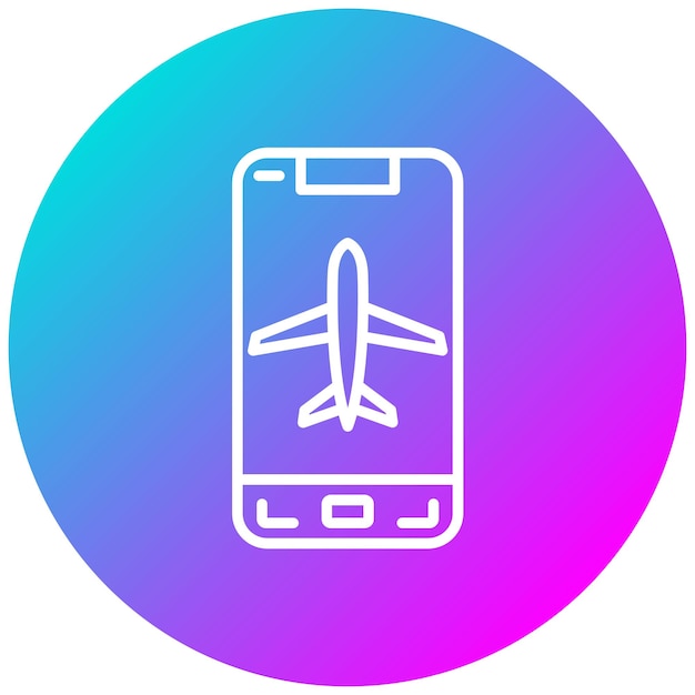 Mobile Airplane Mode Vector Illustration Style