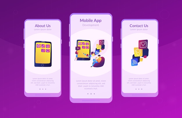 Mobile application development app interface template