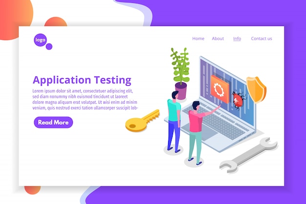 Mobile application development, testing and prototyping process isometric . App Interface building.