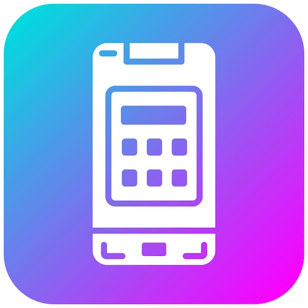 Mobile Calculator vector icon Can be used for Mobile Apps iconset