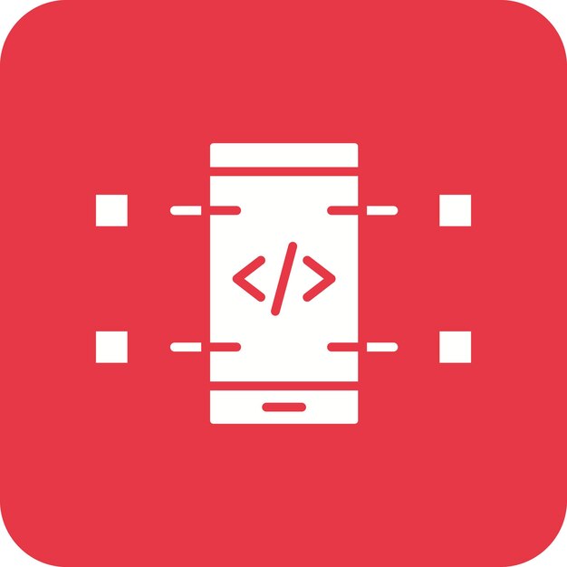 Mobile Coding icon vector image Can be used for Coding and Development