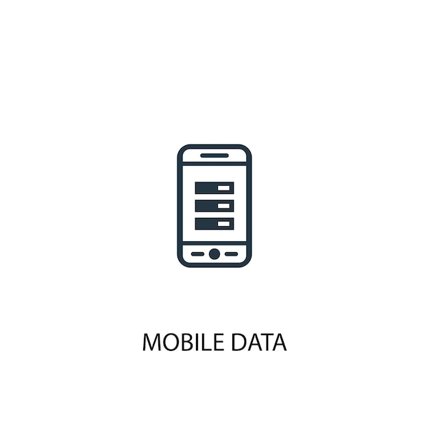mobile data icon. simple element illustration. mobile data concept symbol design. can be used for web and mobile.