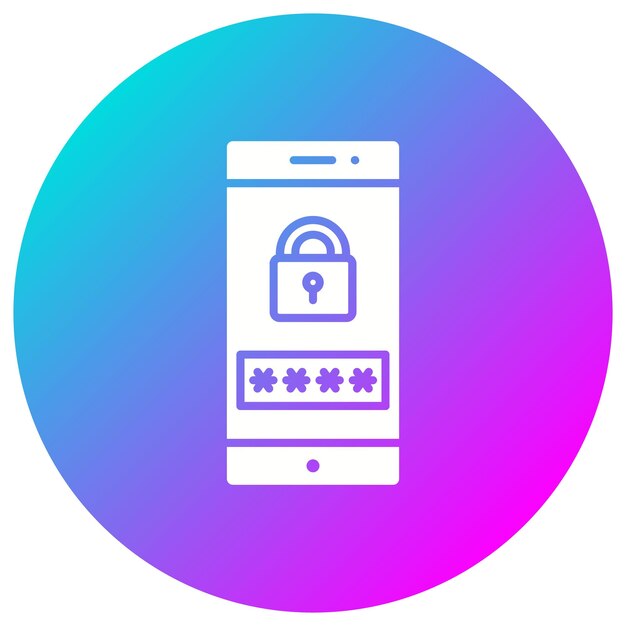 Mobile Password vector icon Can be used for Protection and Security iconset