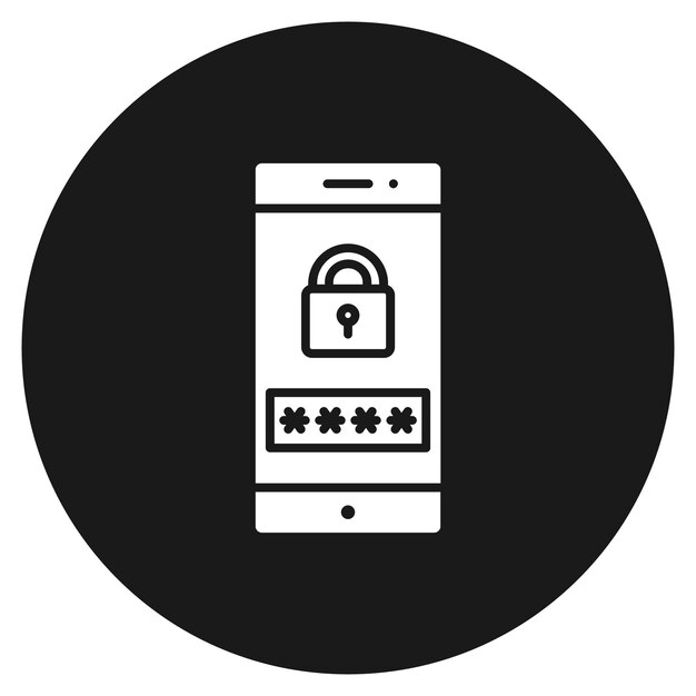Mobile Password vector icon Can be used for Protection and Security iconset