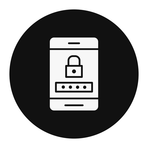 Mobile Password Vector Illustration