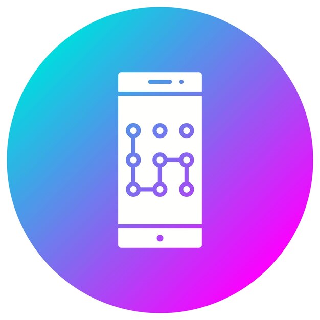 Mobile Pattern Lock vector icon Can be used for Protection and Security iconset