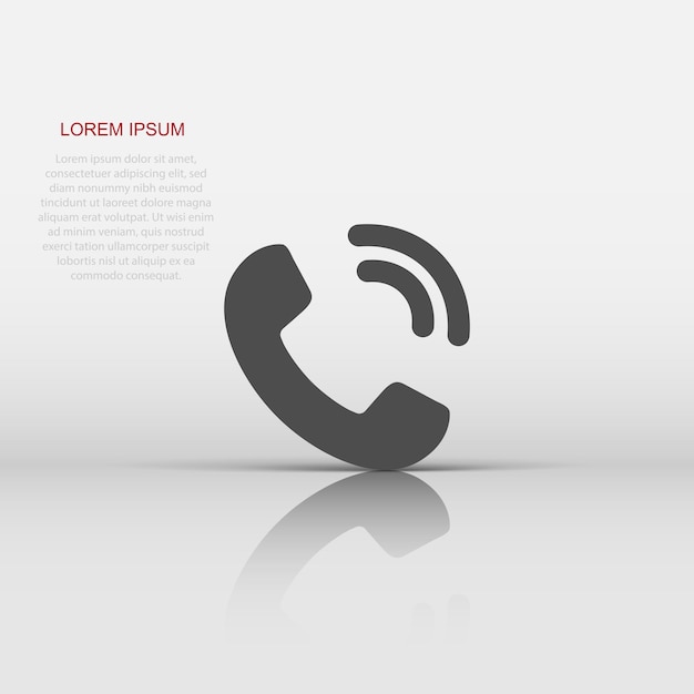 mobile phone icon in flat style telephone talk vector illustration on white isolated background hotline contact business concept