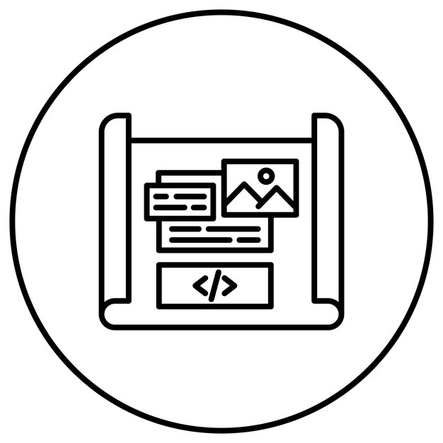 Mockup Design icon vector image Can be used for Coding and Development