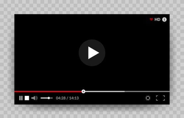 Mockup för videospelargränssnitt. Ram för sociala medier, skärm för multimediaenhet. Vektorillustration