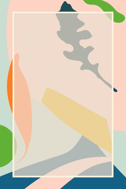 Mockup frame on natural abstract background vector