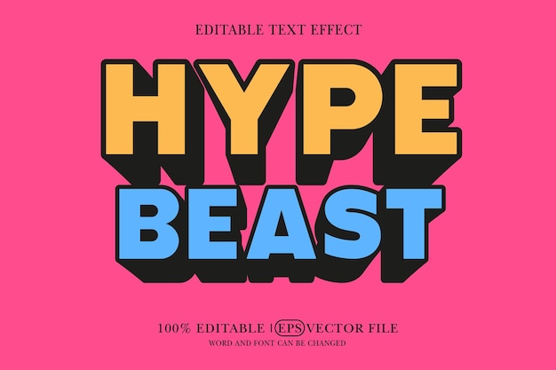 Mockup of a realistic 3D Hypebeast style editable text