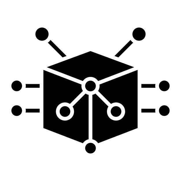 Model Glyph Solid Black Illustration