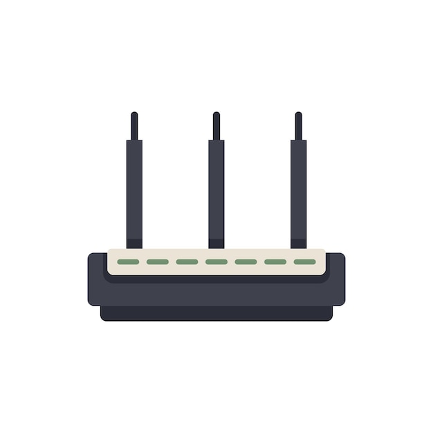 Modem icon flat vector Wifi router Internet switch isolated