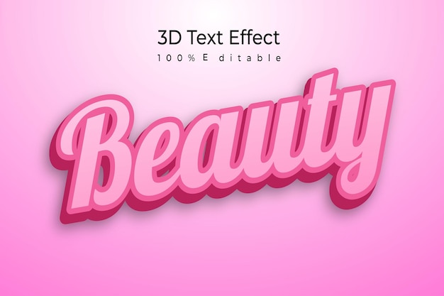 modern 3d colorful editable typography and text effect design