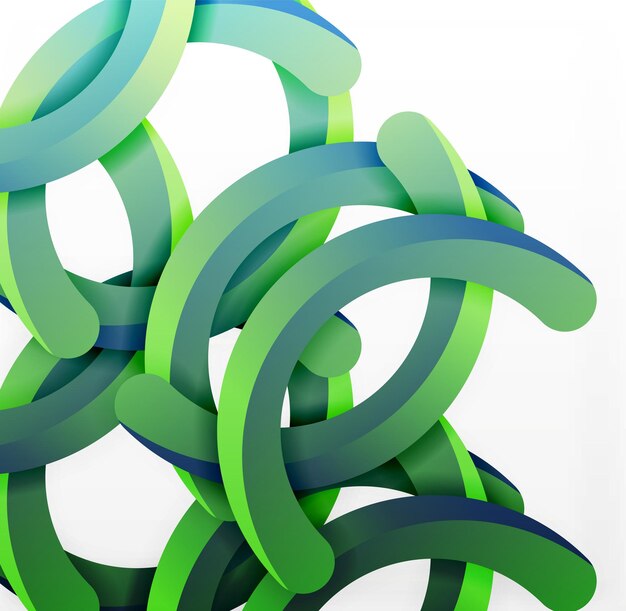 Modern 3d geometrical style background arch circular lines Vector template