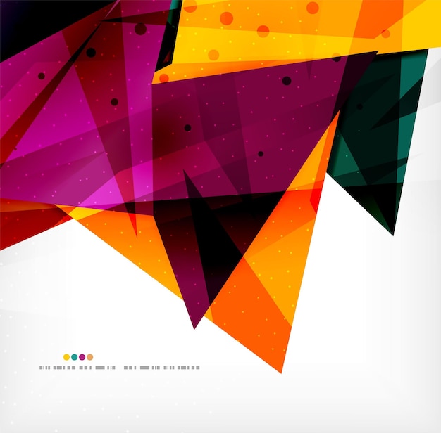 Modern 3d glossy overlapping triangles