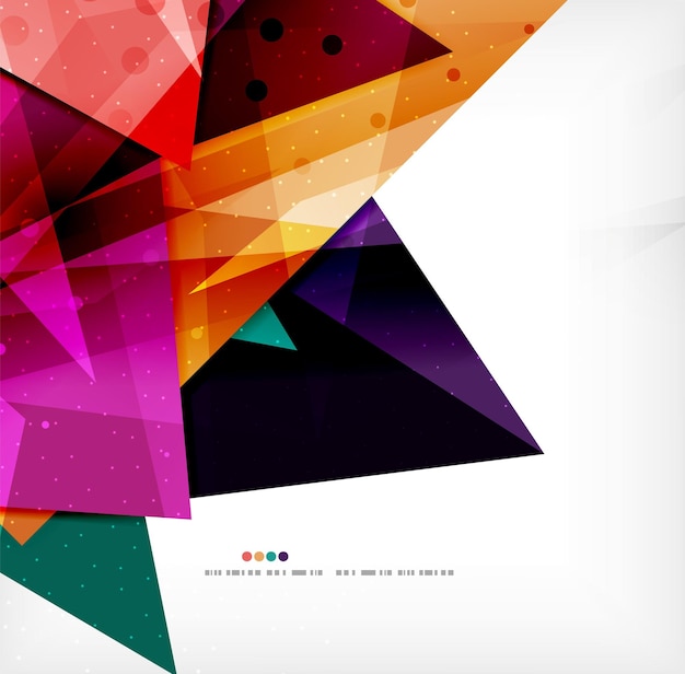 Modern 3d glossy overlapping triangles