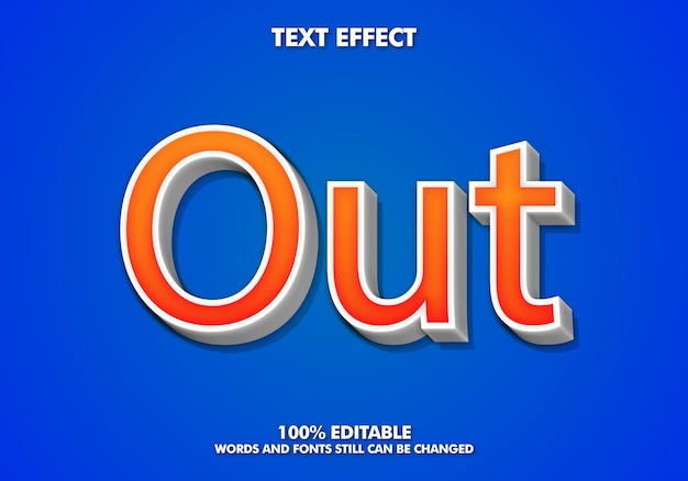 Modern 3d text effecf