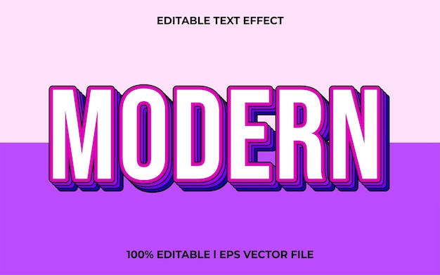 modern 3d text effect and editable text template 3d style use for trendy tittle