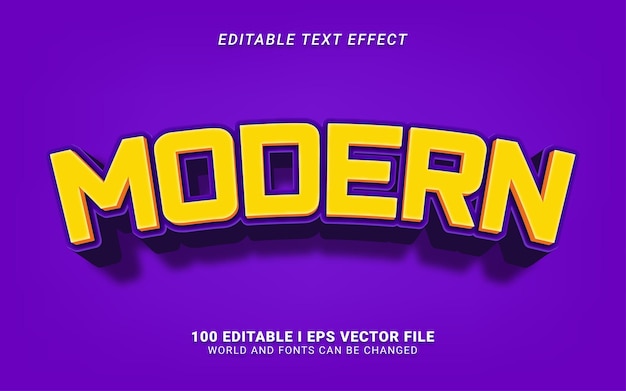 modern 3d text effect illustration