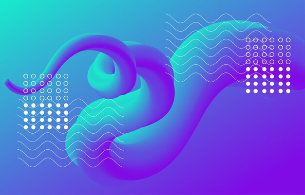 Modern Abstract 3D Colorful Fluid background