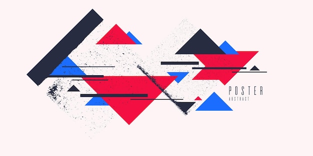 modern abstract art geometric background with flat, minimalistic style. vector poster with elements for design