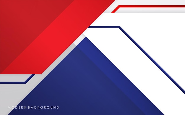 Modern abstract background blue and red with white colorful