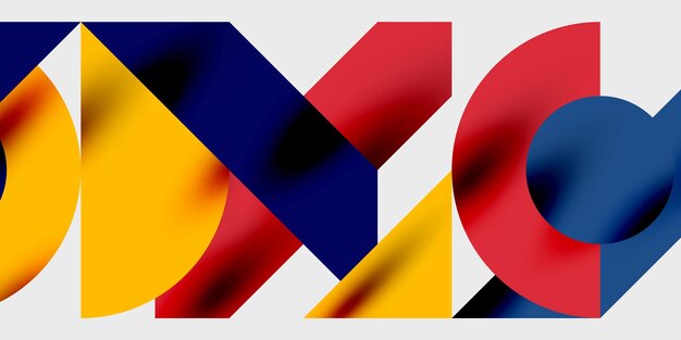 Modern abstract background featuring circles lines and triangles in a dynamic geometric composition Perfect for stylish tech or creativethemed designs