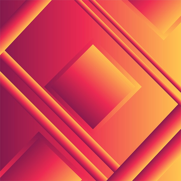 Modern abstract background red orange gradient color Square Shape abstract light diagonal background