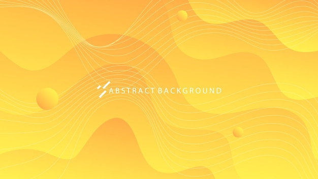 Modern Abstract Background Wave Lines Fluid Liquid Motion and Orange Yellow Gradient Color
