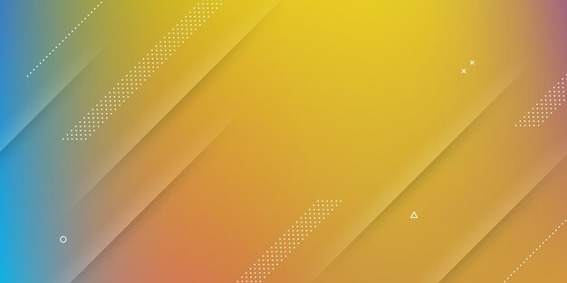 Modern Abstract Background with Blur Effect, Vibrant Rainbow Colors and Memphis Elements.