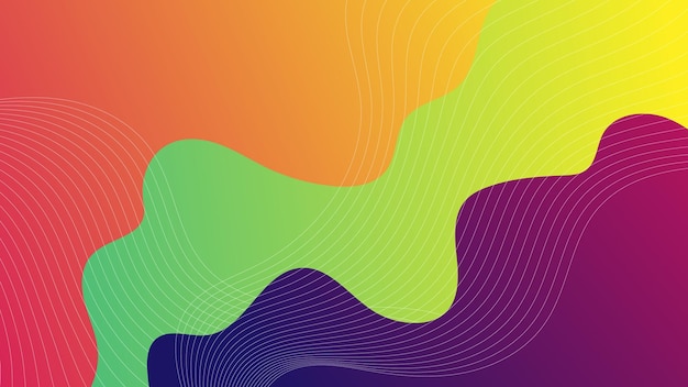 Modern Abstract Background with Motion Waves Element and Colorful