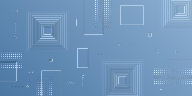 modern abstract background with retro memphis elements and blue gradient white pastel color