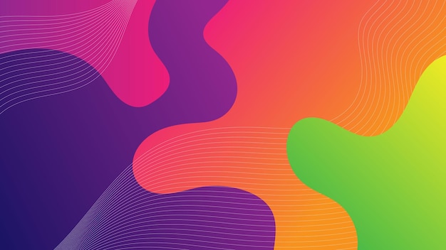 Modern Abstract Background with Waves Elements and Colorful