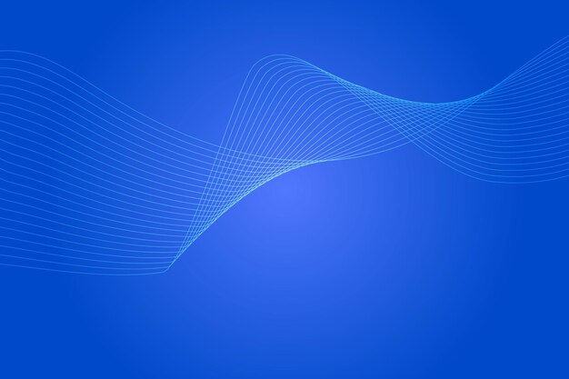 Modern abstract blue gradient curve wavy line background