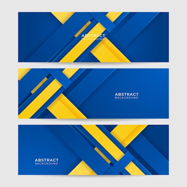 modern abstract blue yellow orange banner background design abstract geometric background with lines dots and circle vector illustration