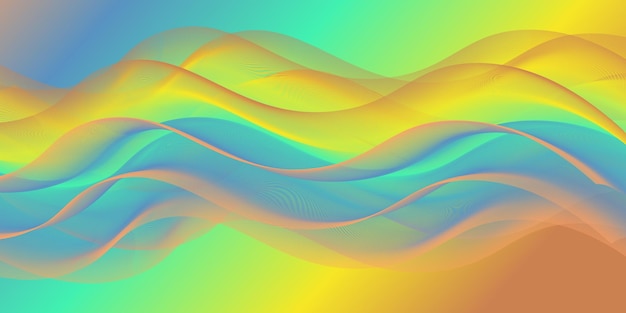 Modern abstract colorful wave shape background