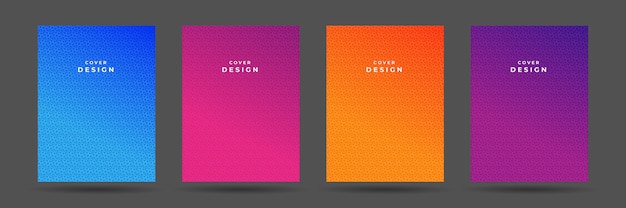 Modern abstract covers set. Colorful poster cover gradient template.