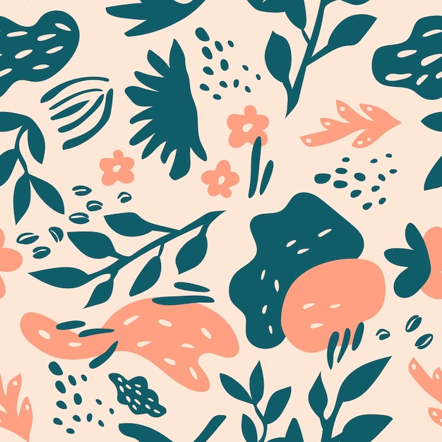 modern abstract floral pattern seamless flower background