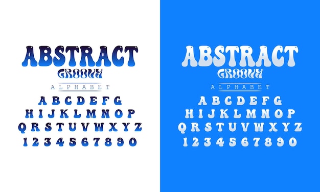 Modern abstract font with bold artistic styleideal for contemporary branding and unique projects